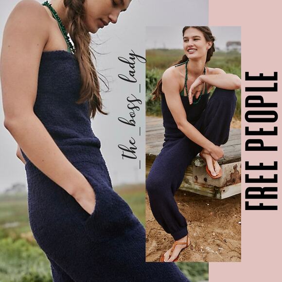 Free People jumpsuit strapless fuzzy terry fleece one piece romper XS onesie - Picture 3 of 9
